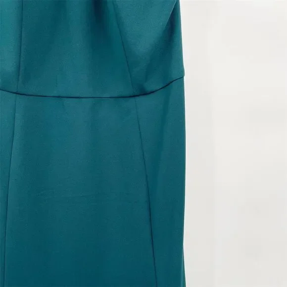 Jenny Yoo Petra Halter Neck Open Back Dress Teal Plus Size 24 Formal Caspian Sea - Picture 3 of 13